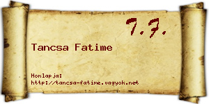 Tancsa Fatime névjegykártya